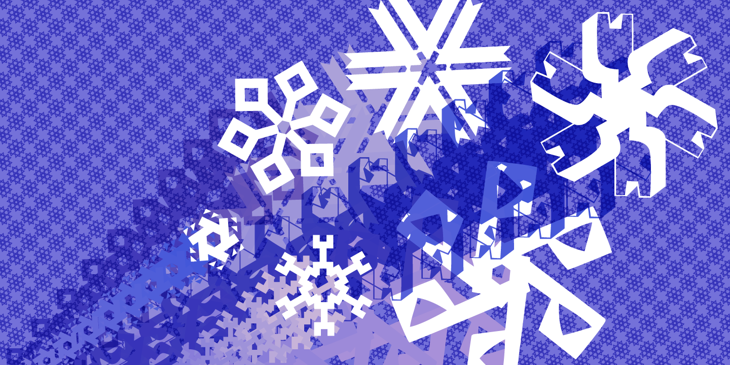 Przykład czcionki P22 Snowflakes Regular